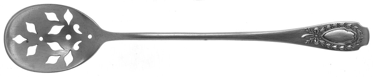 Apollo (Sterling, 1900) Pierced Bowl Short Handle Olive Spoon by Alvin-1