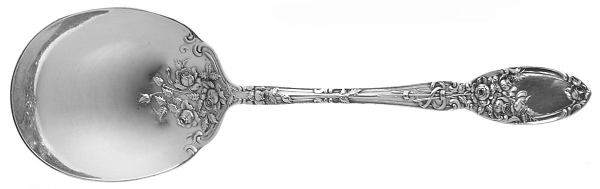 Brides Bouquet (Silverplate, 1908) Solid Smooth Berry/Casserole Spoon by Alvin-1