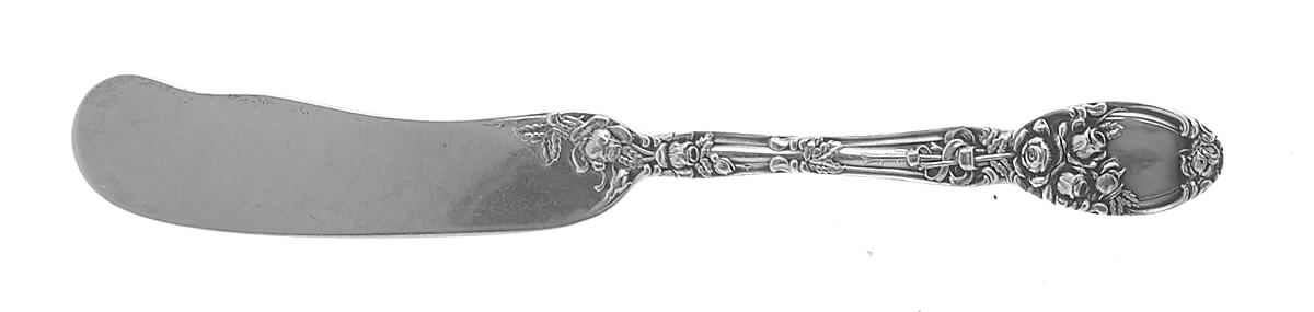 Brides Bouquet (Silverplate, 1908) Flat Handle Butter Spreader by Alvin-1