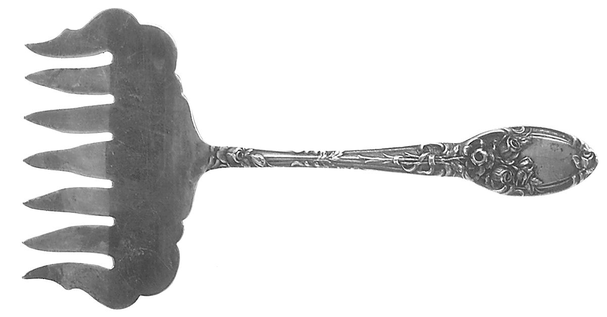 Brides Bouquet (Silverplate, 1908) Large Solid Tined Sardine Serving Fork by Alvin-1