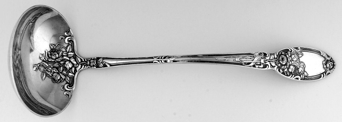 Brides Bouquet (Silverplate, 1908) Solid Soup Ladle by Alvin-1