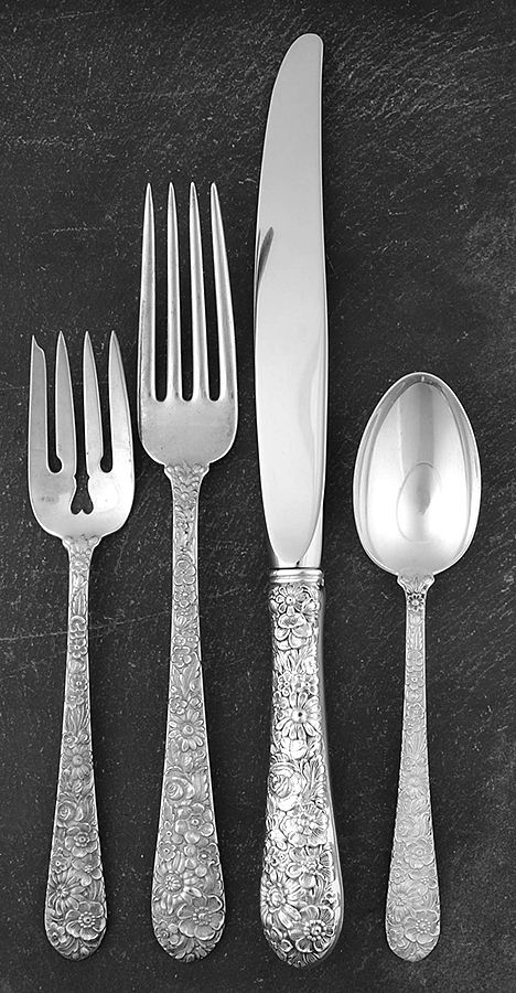 Bridal Bouquet (Sterling, 1932) 4 Piece Dinner Size Setting by Alvin-1
