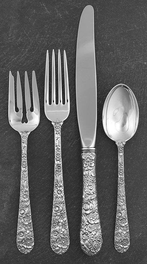 Bridal Bouquet (Sterling, 1932) 4 Piece Place Size Setting by Alvin-1
