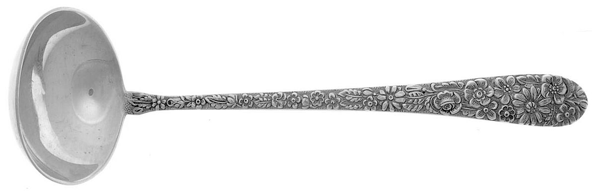 Bridal Bouquet (Sterling, 1932) Solid Piece Cream Ladle by Alvin-1