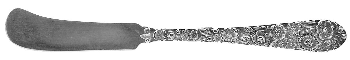Bridal Bouquet (Sterling, 1932) Flat Handle Butter Spreader by Alvin-1