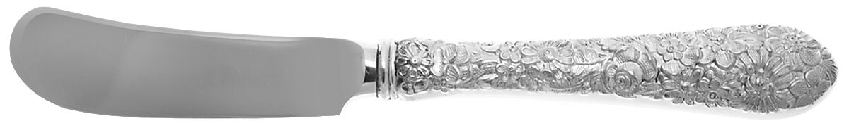 Bridal Bouquet (Sterling, 1932) Butter Spreader Hollow Hdl-Paddle/Stainless Blade by Alvin-1