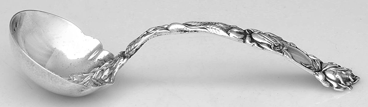 Bridal Rose (Sterling, 1903) Solid Gravy Ladle by Alvin-1