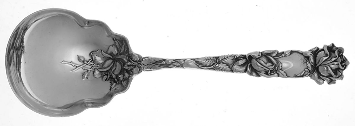 Bridal Rose (Sterling, 1903) Small Solid Berry/Casserole Spoon by Alvin-1