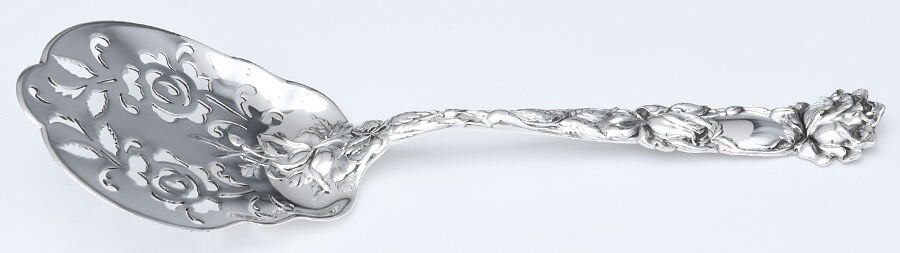 Bridal Rose (Sterling, 1903) Tomato Server, Solid Piece by Alvin-1