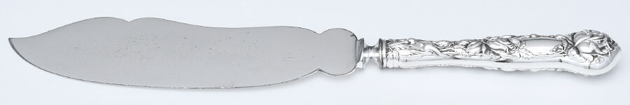 Bridal Rose (Sterling, 1903) Large Ice Cream Slicer with Silverplate Blade by Alvin-1