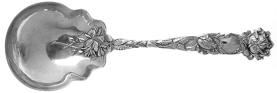 Bridal Rose (Sterling, 1903) Solid Salad/Berry Spoon by Alvin-1