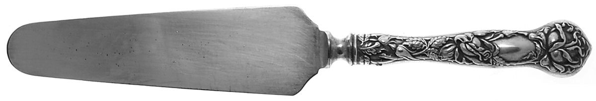 Bridal Rose (Sterling, 1903) Pie Server with Silverplate Blade by Alvin-1