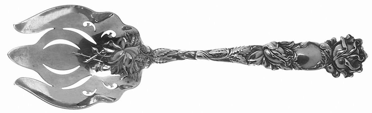 Bridal Rose (Sterling, 1903) Solid Salad/Berry Fork by Alvin-1
