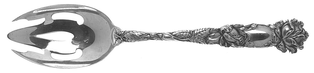 Bridal Rose (Sterling, 1903) Pierced Tablespoon (Serving Spoon) by Alvin-1