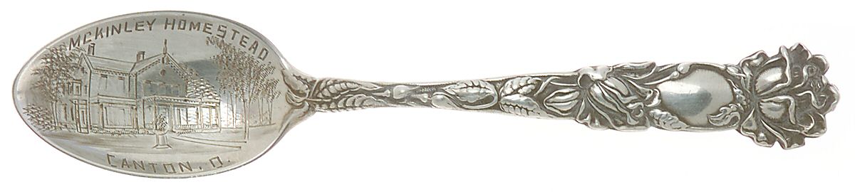 Bridal Rose (Sterling, 1903) Souvenir Spoon (Five O'Clock) by Alvin-1