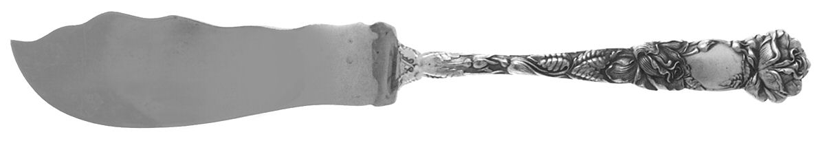 Bridal Rose (Sterling, 1903) Flat Handle Master Butter Knife by Alvin-1