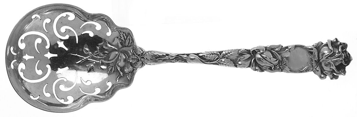 Bridal Rose (Sterling, 1903) Ice Serving Spoon Large by Alvin-1