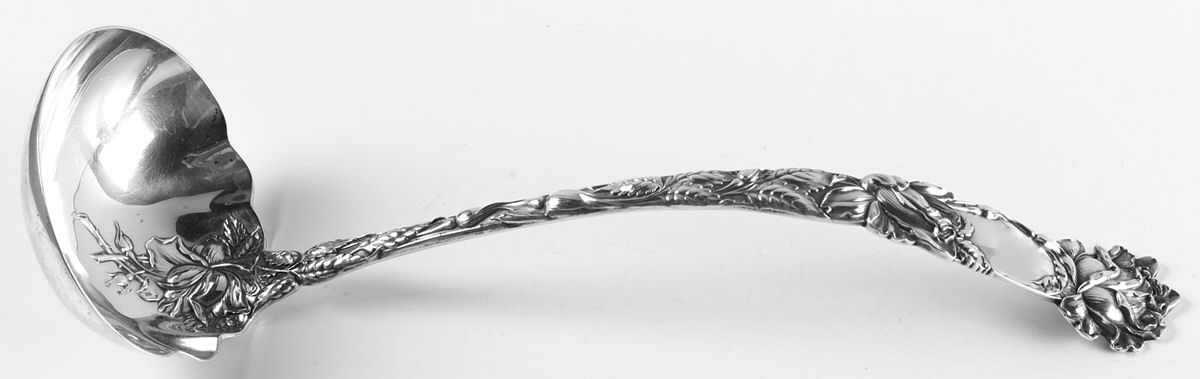 Bridal Rose (Sterling, 1903) Solid Soup Ladle by Alvin-1
