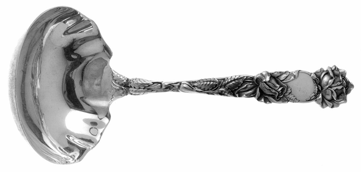 Bridal Rose (Sterling, 1903) Solid Gravy Ladle by Alvin-1
