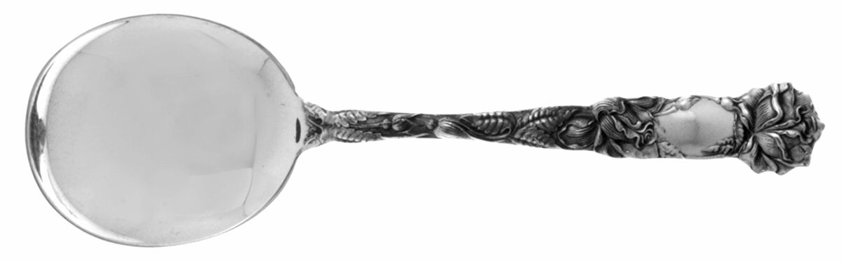Bridal Rose (Sterling, 1903) Round Bowl Soup Spoon (Cream Soup) by Alvin-1