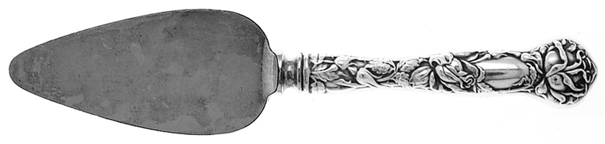 Bridal Rose (Sterling, 1903) Cheese Server with Silverplate Blade by Alvin-1