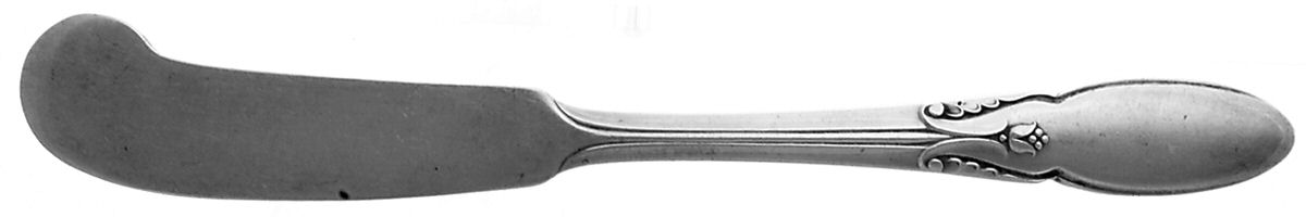 Cameo (Silverplate, 1935) Flat Handle Butter Spreader by Alvin-1