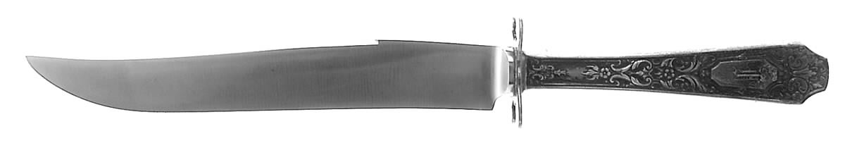 Cellini (Sterling, 1929, No Monograms) Small Steak Carving Knife with Stainless Blade by Alvin-1