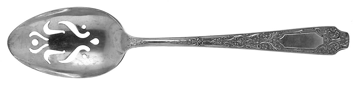 Cellini (Sterling, 1929, No Monograms) Pierced Tablespoon (Serving Spoon) by Alvin-1