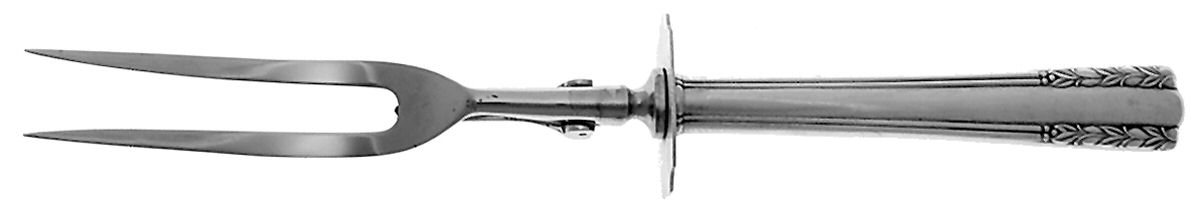 Chapel Bells (Sterling, 1939) Large Stainless-Prong Roast Carving Fork by Alvin-1