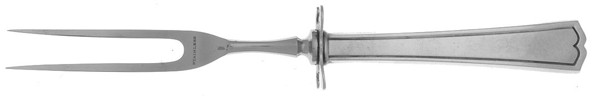 Chippendale-New (Sterling, 1920) Small Carving Fork W/Sterling Guard by Alvin-1