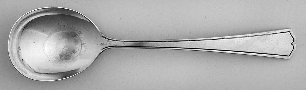 Chippendale-New (Sterling, 1920) Round Bowl Soup Spoon (Gumbo) by Alvin-1