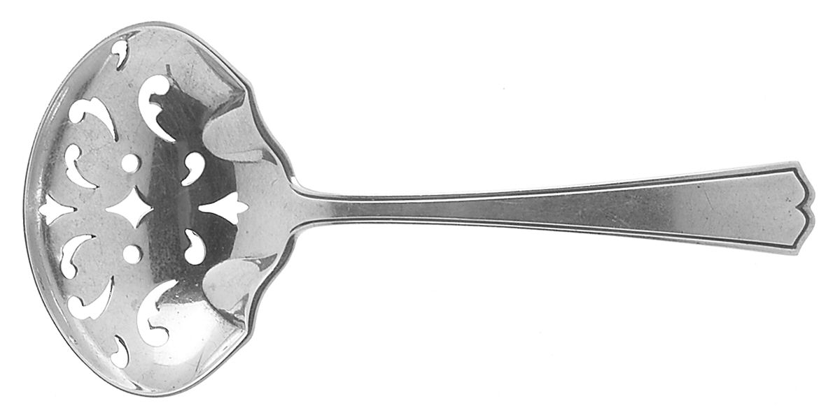 Chippendale-New (Sterling, 1920) Solid Bon Bon Spoon with Pierced Bowl by Alvin-1