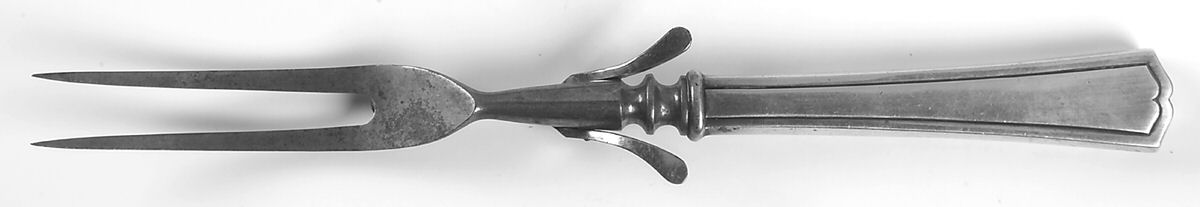 Chippendale-New (Sterling, 1920) Large Stainless-Prong Roast Carving Fork by Alvin-1