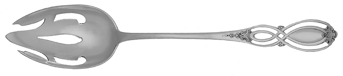 Chippendale-Old (Sterling, 1900) Pierced Tablespoon (Serving Spoon) by Alvin-1