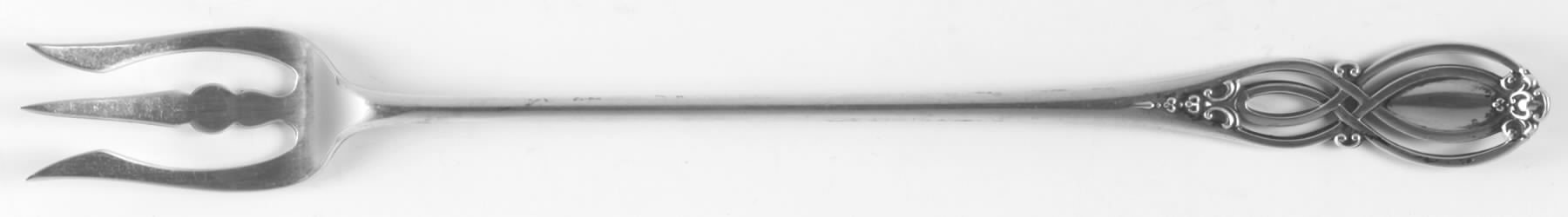 Chippendale-Old (Sterling, 1900) Long Handle Olive Fork by Alvin-1