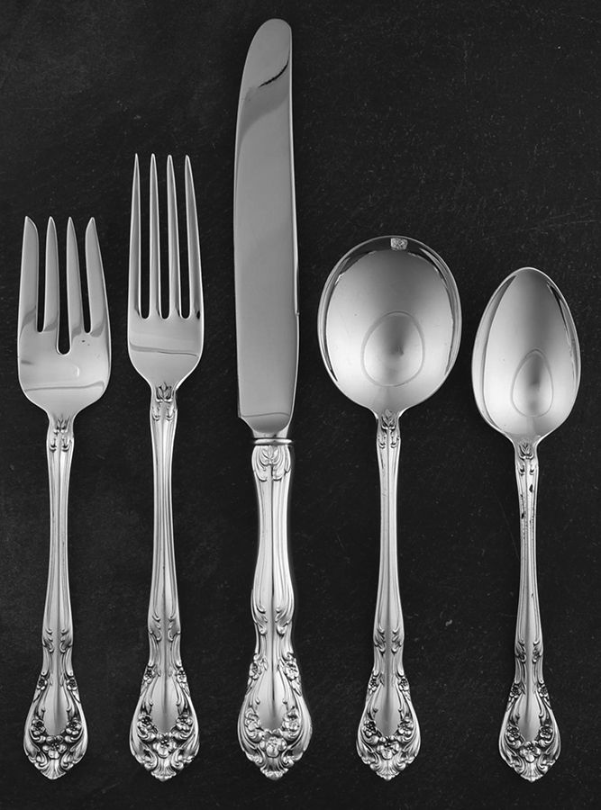 Chateau Rose (Sterling, 1940, No Monograms) 40 Piece Set by Alvin-1
