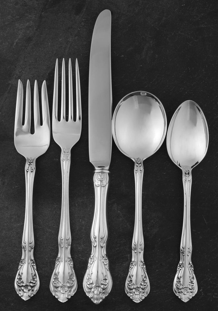 Chateau Rose (Sterling, 1940, No Monograms) 40 Piece Estate Set by Alvin-1