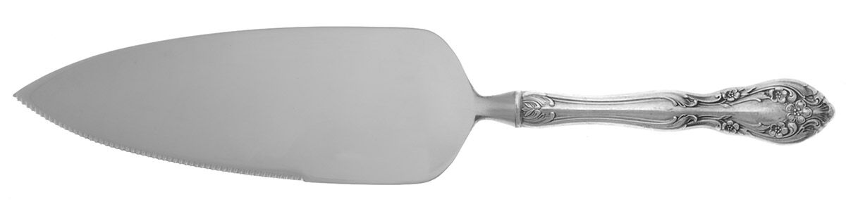 Chateau Rose (Sterling, 1940, No Monograms) Pie Server with Serrated Stainless Blade HC by Alvin-1