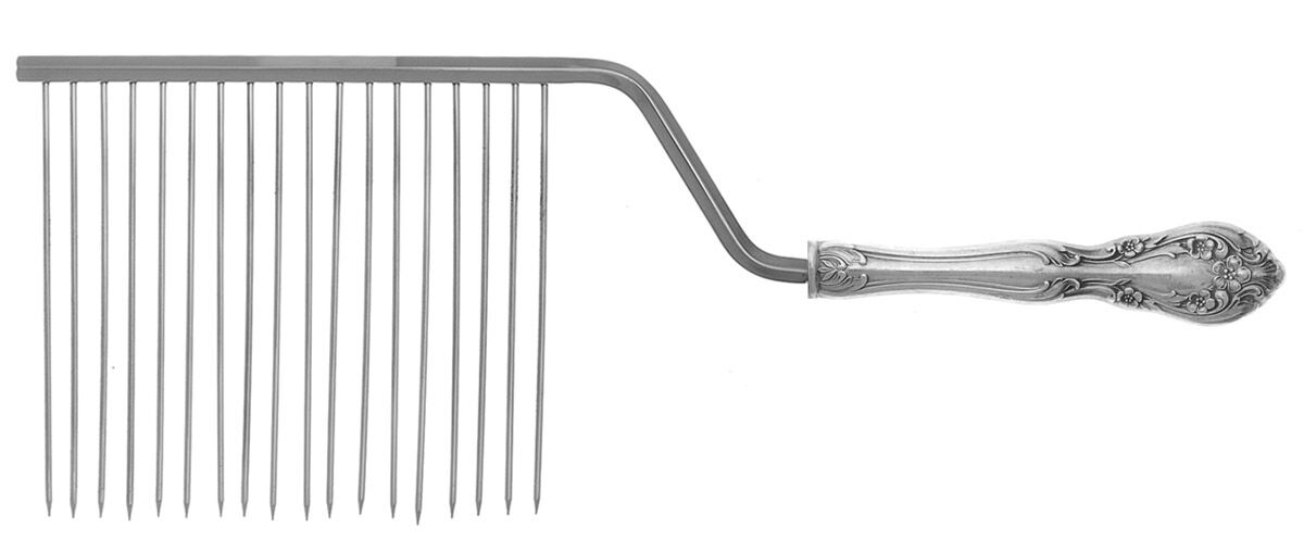 Chateau Rose (Sterling, 1940, No Monograms) Cake Breaker with Silverplate Prongs HC by Alvin-1