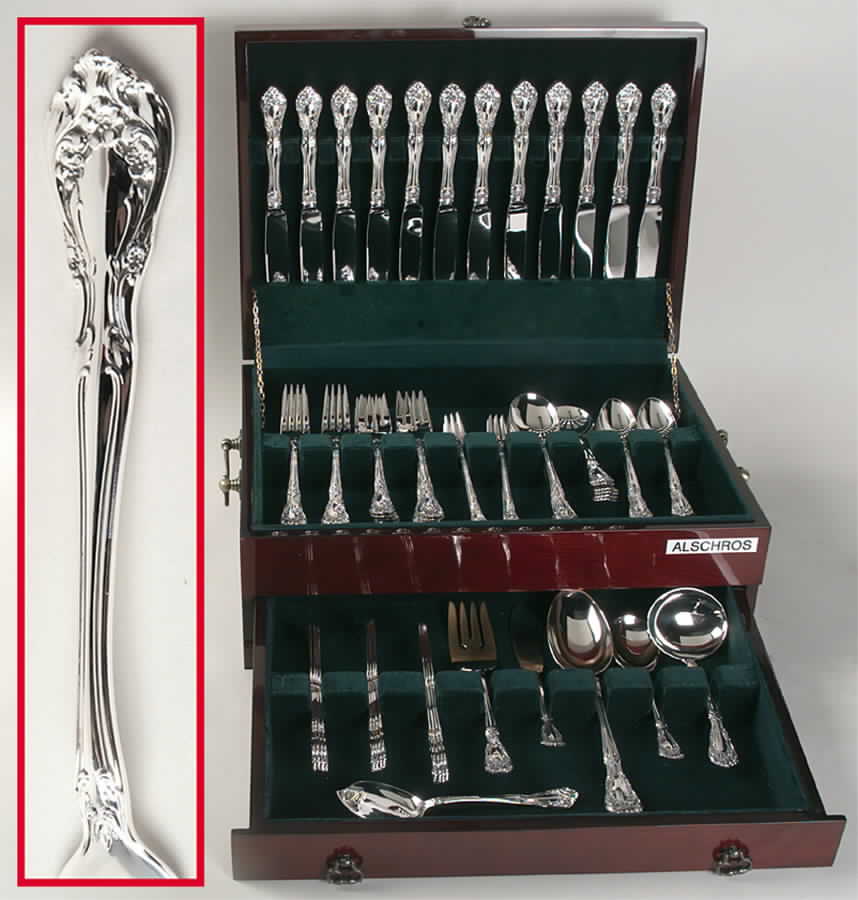 Chateau Rose (Sterling, 1940, No Monograms) 90 Piece Set by Alvin-1