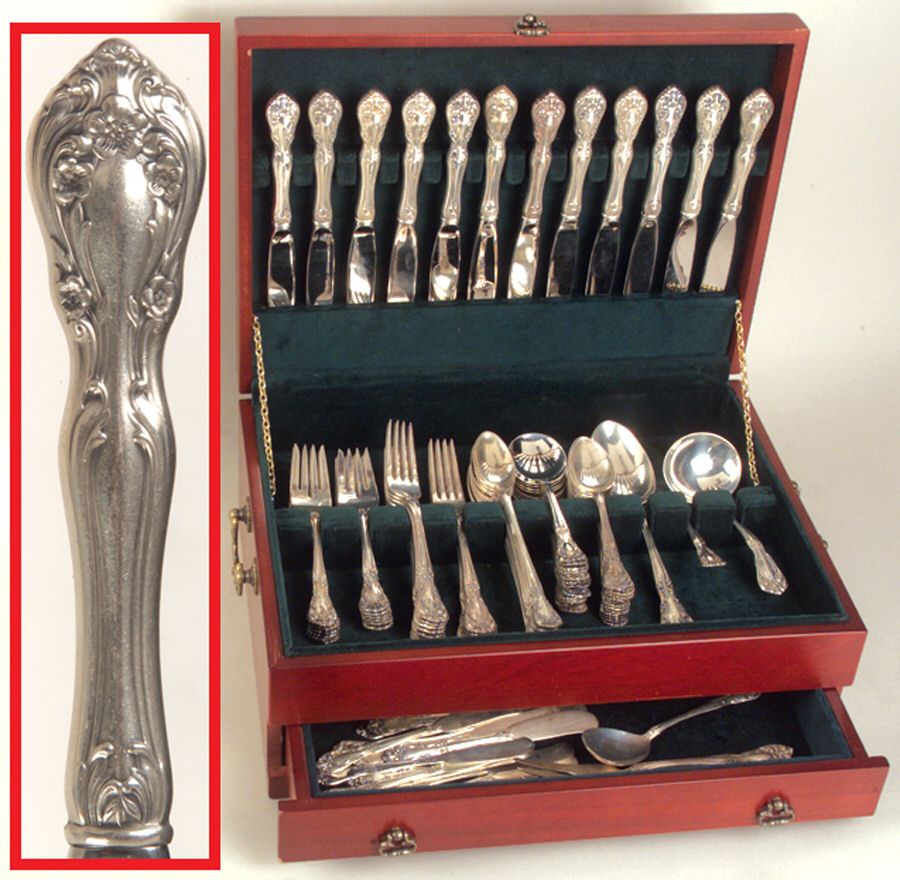 Chateau Rose (Sterling, 1940, No Monograms) 90 Piece Set by Alvin-1