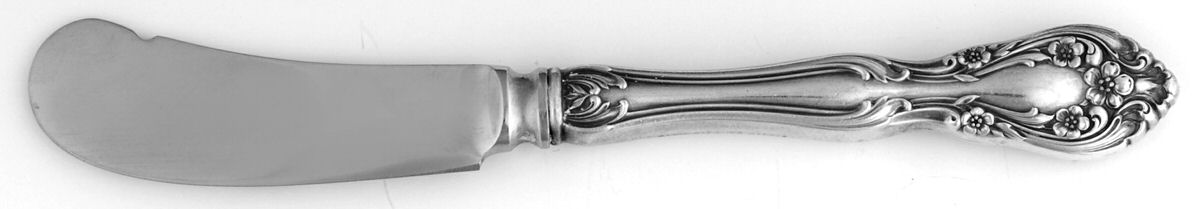 Chateau Rose (Sterling, 1940, No Monograms) Butter Spreader Hollow Hdl-Paddle/Stainless Blade by Alvin-1