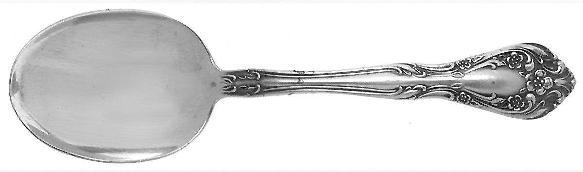 Chateau Rose (Sterling, 1940, No Monograms) Straight Handle Baby Spoon by Alvin-1