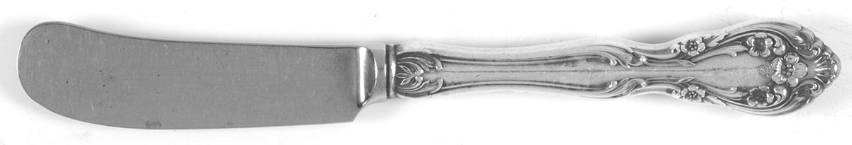 Chateau Rose (Sterling, 1940, No Monograms) Butter Spreader Hollow Hdl-Paddle/Stainless Blade by Alvin-1
