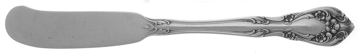 Chateau Rose (Sterling, 1940, No Monograms) Flat Handle Butter Spreader by Alvin-1