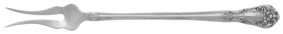 Chateau Rose (Sterling, 1940, No Monograms) Short Handle Pickle/Olive Fork by Alvin-1
