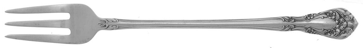 Chateau Rose (Sterling, 1940, No Monograms) Cocktail/Seafood Fork by Alvin-1