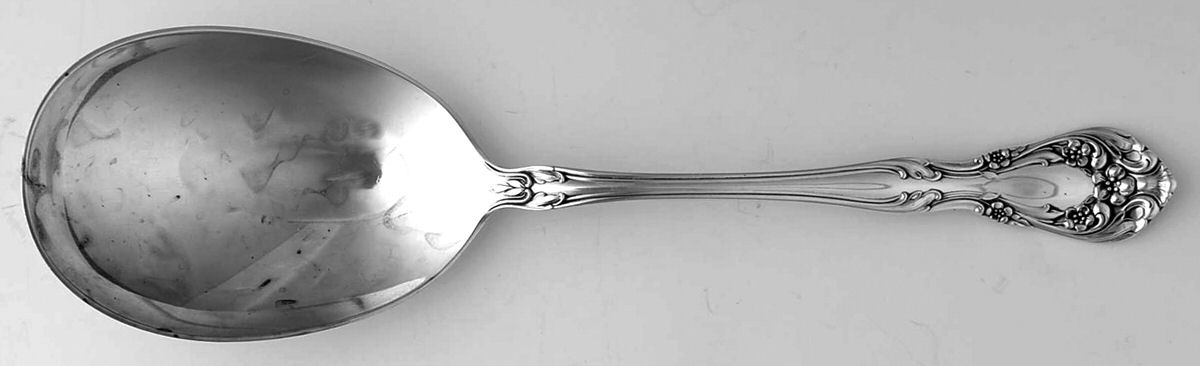 Chateau Rose (Sterling, 1940, No Monograms) Solid Salad/Berry Spoon by Alvin-1