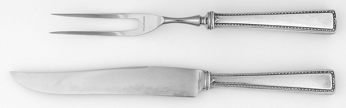 Classic (Silverplate, 1925) Small Stainless Blade 2-Piece Steak Carving Set by Alvin-1
