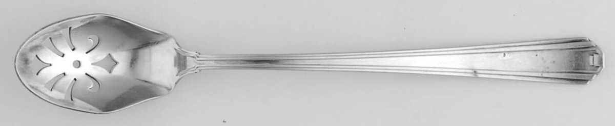 Dawn (Silverplate, 1929) Pierced Bowl Short Handle Olive Spoon by Alvin-1
